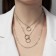 Necklace "chain" oval, silver color, 50 cm