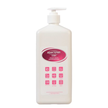 Abacteril-Soft liquid soap, disinfecting, with a dispenser, 1 liter
