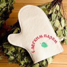 Mitten for the bath 