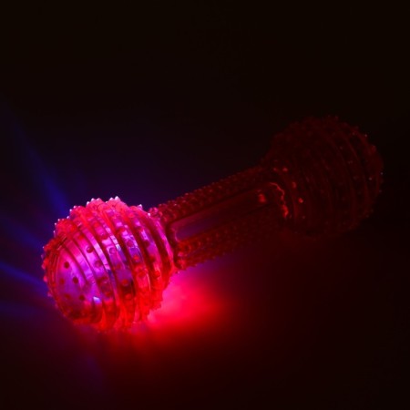 The toy luminous for dogs "Round bone", TPR, 15 cm, pink-4