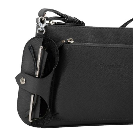 Base for glasses (V042-00550) genuine leather, black, 1x30x14 cm-1