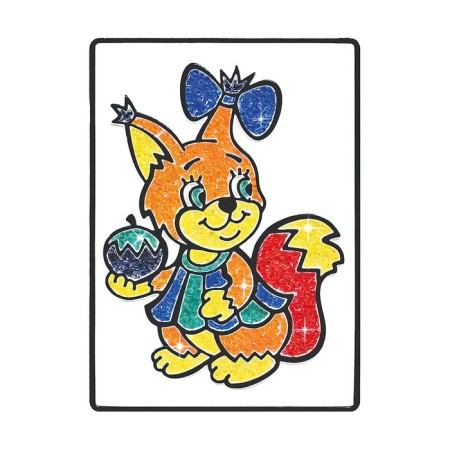 Picture with crystals "Squirrel", 12 × 18 cm-1