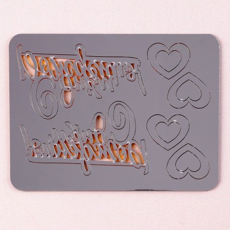 Decoration for the cake "Happy Birthday", with hearts, color gold-1