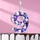 Candle for the cake "Bubbles", number "9", 10 cm, silver