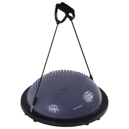 Half -sphere BOSU gymnastic onlytop, massage, with a pump, 58x25 cm, color gray color-4