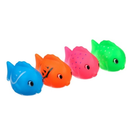 Rubber toy for the bath "Miracle fish", 9 cm, with a squeak, color mix, crush me-4