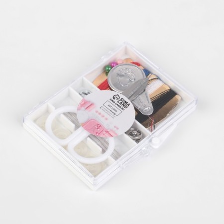 Sewing set of road, 20 items, in a plastic box, 6 × 7.6 cm, color mix-1