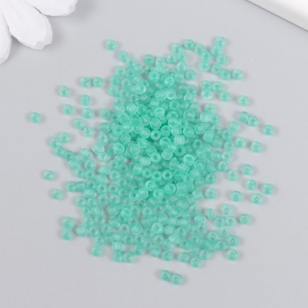 Glass 8/0 "Matte translucent. Aquamarine" 10 g-1
