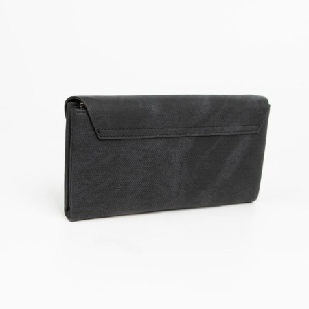 Women's wallet on the button, black color-1