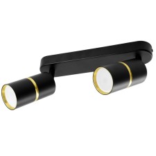 The lamp wall-flowing Feron ML1862, IP20, GU10, 2x35 W, 260x55x165 mm, black color/gold