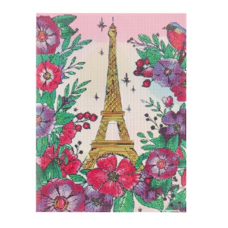 Diamond mosaic with a complete filling on the subframe "Romantic Paris", 30 × 40 cm-3