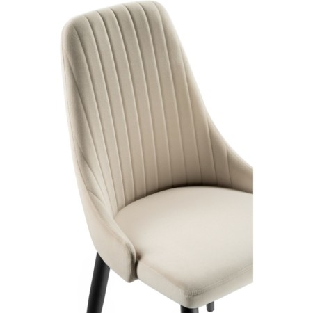CHIL STILL A METAL CARA Metal/velor, black/beige 47x57x89 cm-4