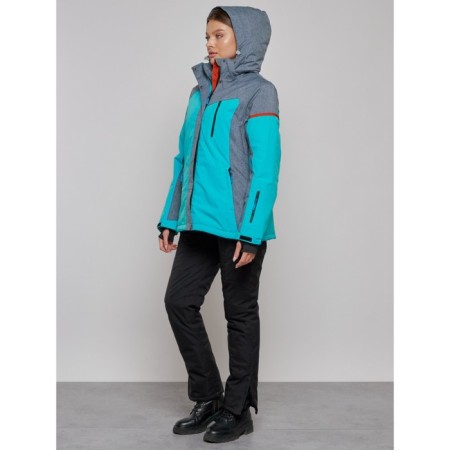 Ski jacket female winter, size 54, turquoise color-19