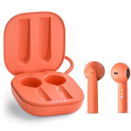 Headphones 1more Omthing Airfree Pods EO005, inserts, noise reduction, 400 mAh, orange-1