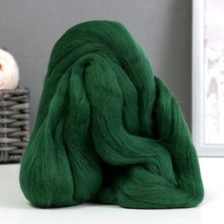 Fasting wool 100% half -toned wool 50 g (110, green)