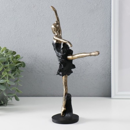 Polystone souvenir "Dancing ballerina" bronze with black 19x7x28 cm-1
