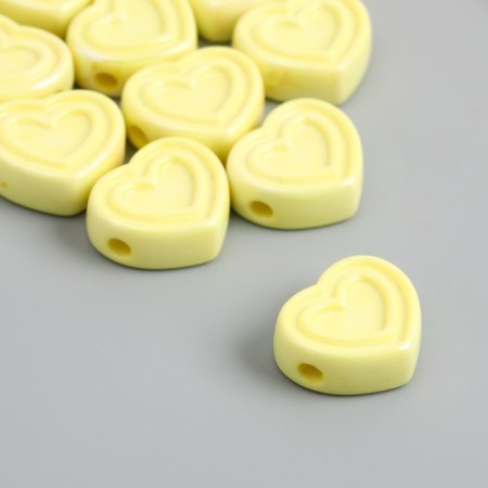 Busina for creativity plastic "heart. Purumatic gloss" mix 0.8x2.1x2.4 cm