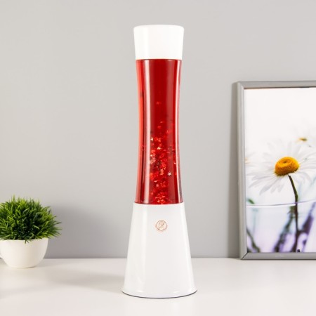 Lamp "Cylinder" E14 white, lava, sparkles 40x11x11 cm Risalux-8