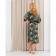 Kit (robe and combination) KAFTAN, 40-42, green/roses