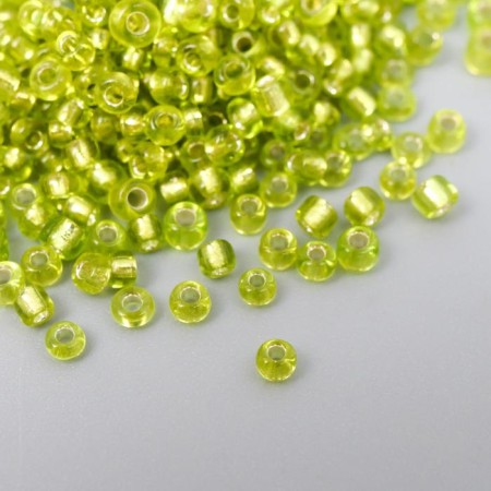 12/0 round beads in the bottle "light green" transparent-color 20 g-2
