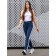 Women's pants is ISEE, size 50, blue, white color