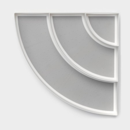 Speaker for spices 3 tiers Griten, angular, 30 × 30 × 8.7 cm, white color-2
