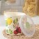 A circle container with a lid, 750 ml, 13.7 × 11.2 × 10.5 cm, decor, light-beige color