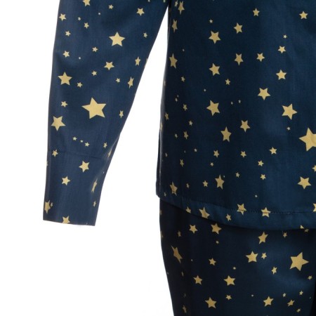 Pajama female kaftan "stars", p. 48-50, dark blue-14