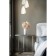 Table Commerce Albano, 550x550x500, gray marble/chrome