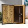 Safe-book wood to the leatherette "Tiger" mirror 26x17x5 cm