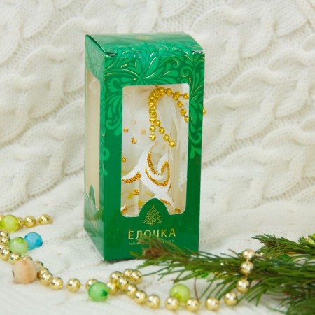 Christmas tree toy "Pattern bell" H-8.2 cm-1