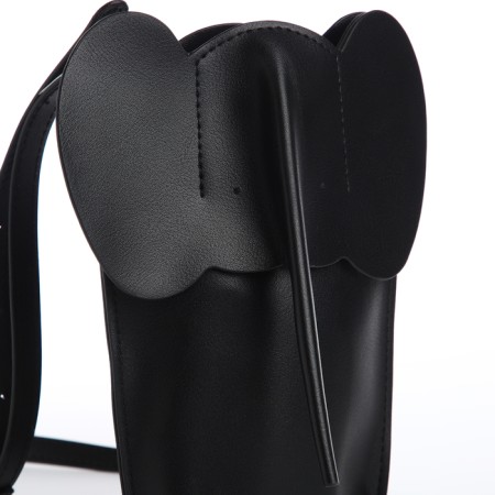 Female Cross-Bodi Bag on the button, black color-2