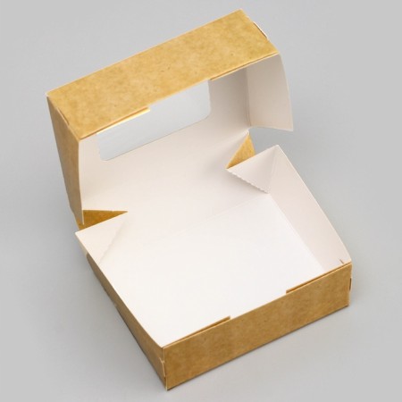 Container for removal, with a window, craft, 10 x 8 x 3.5 cm-3