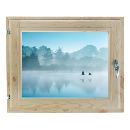 Window, 40 × 60cm, "fog over the river", single -chamber double -glazed window