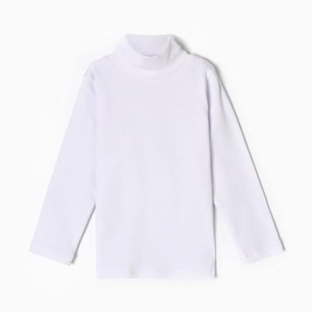 Turtleneck for a boy, white color, height 116 cm