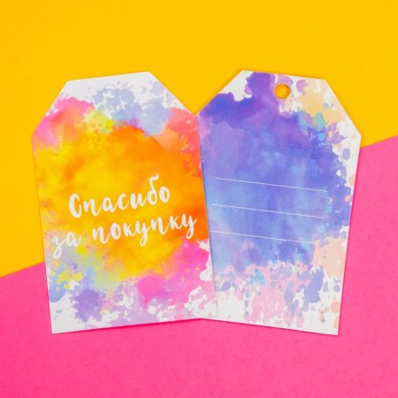 Schildik Floristic "Thank you for the purchase", set 6 pcs., 7 x 5 cm-7