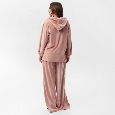 Костюм женский (рубашка с капюшоном и брюки) KAFTAN Plushy р. 44-46, розовый-6