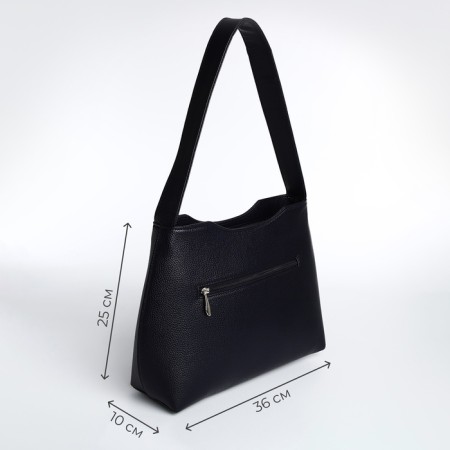 Female bag Textura, tout, medium size, blue color-1