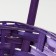 Wicker basket, d21 x 10/34 cm, purple, bamboo