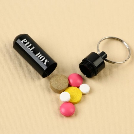 Taberteader Pill Box keychain, 1.4 x 5.2 cm.-3