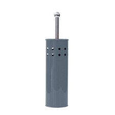 Axentia toilet from gray painted steel, Ø 9.5 cm height 38.5 cm