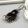 Keychain metal leatherette with carbine mix 9.5x4x0.5 cm