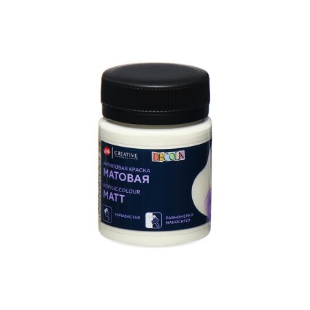 Acrylic matte paint 50 ml, ZHK Decola, ivory, 14328259-3