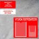 Information stand “Consumer Corpourine” 2 pockets (1 flat A4, 1 volumetric A5), film, red color