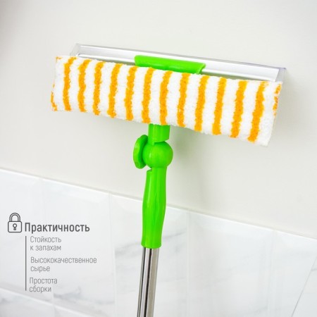 Okloma with a telescopic steel handle and a share of the share, 25 × 64 (93) cm, microfiber-5