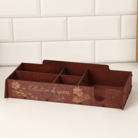 Bread a wooden bread with a stand under the spices "Paris", 35.6 x 20.4 x 24.8 cm, wenge-5