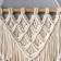 Panel wall in the technique of macram "shawl" natural 55x50 cm