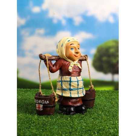 Garden figure "Grandma with buckets" 20x7x19cm-1