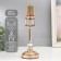Summary metal per 1 candle "Transparency" gold 36x12x12 cm