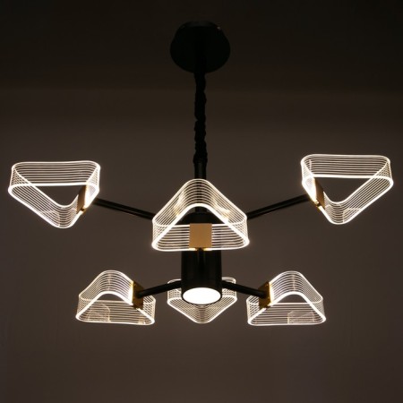 Chandelier 1702/6 LED 124W 3000-6000K black 64x64x50 cm Bayerlux-2